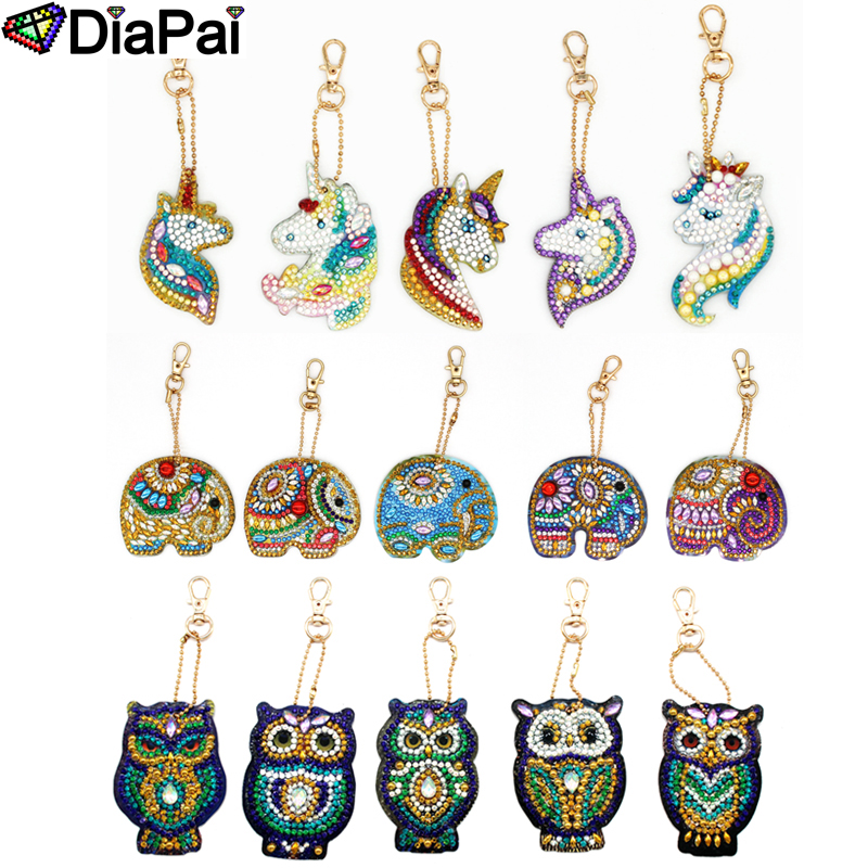 Embroidery Chain Stitch - DIAPAI 5D Elmas Boyama Anahtarlık Özel