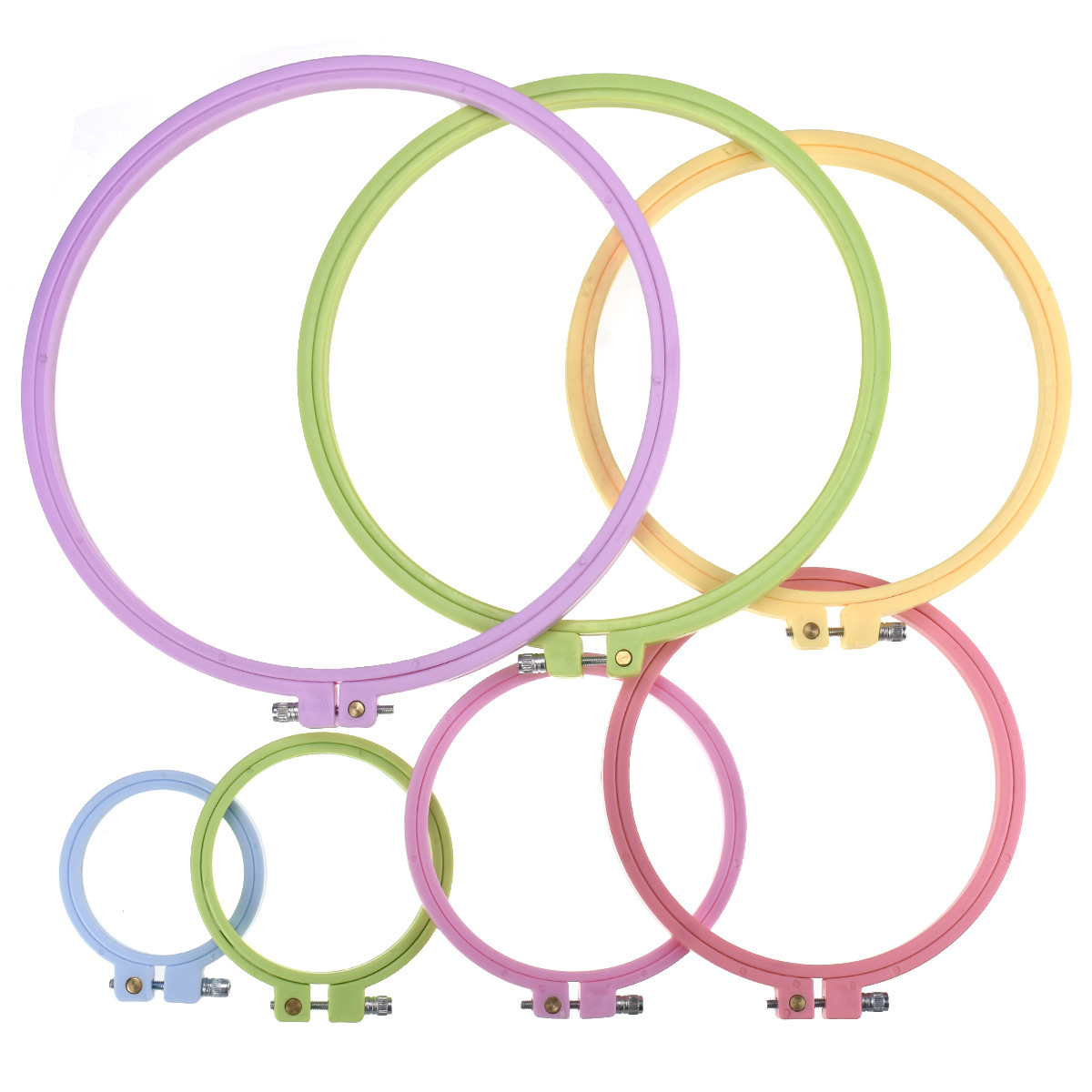 Stitch Marker Ring - Yuvarlak Çapraz Dikiş Nakış Kasnakları Plastik