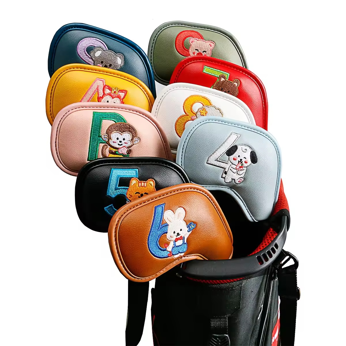 Embroidery Gift - 9 adet sevimli karikatür hayvan Golf