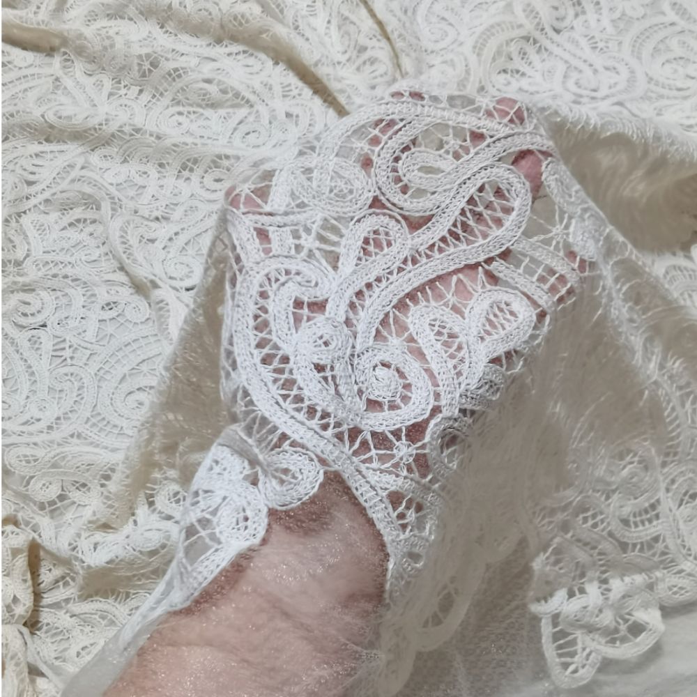 Embroidery Thread Yarn - Pamuk ipliği elmas örgü taban fildişi
