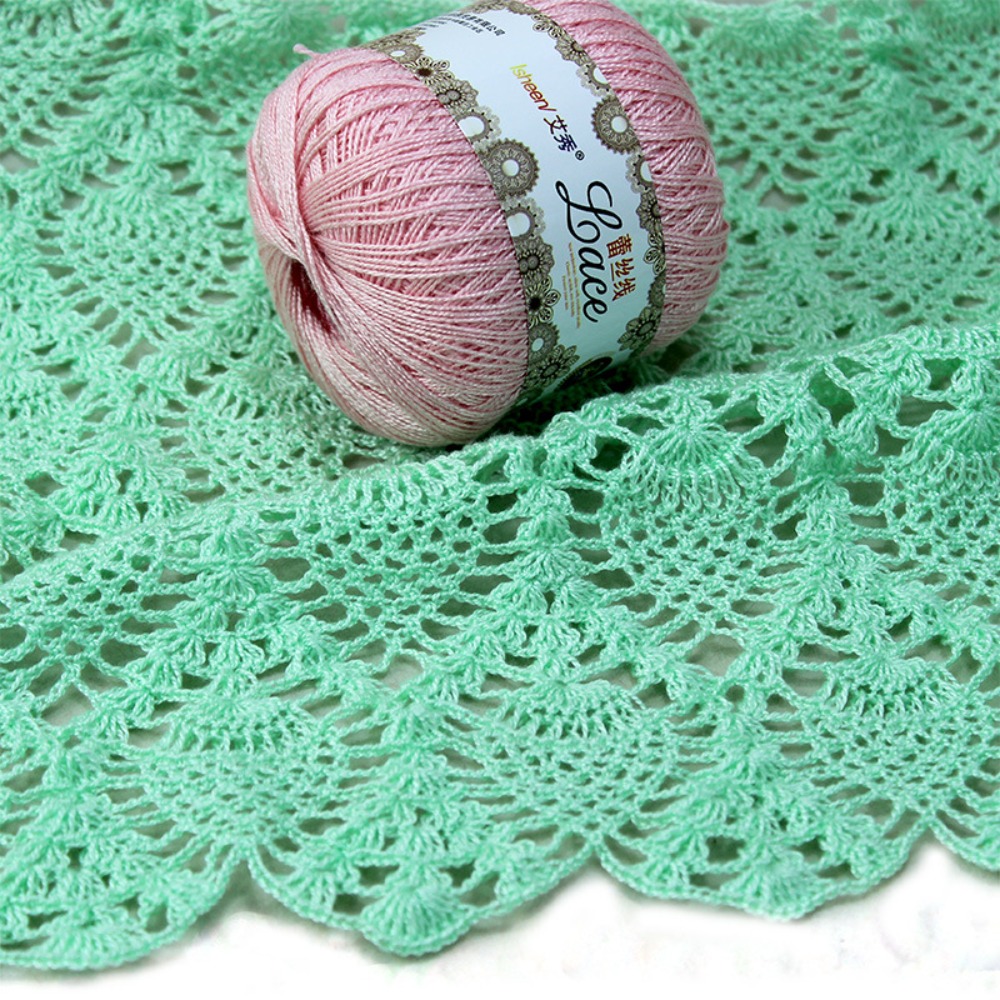 50g/top yumuşak pamuk dantel i - Embroidery Thread Yarn incelemesi ve fiyatı