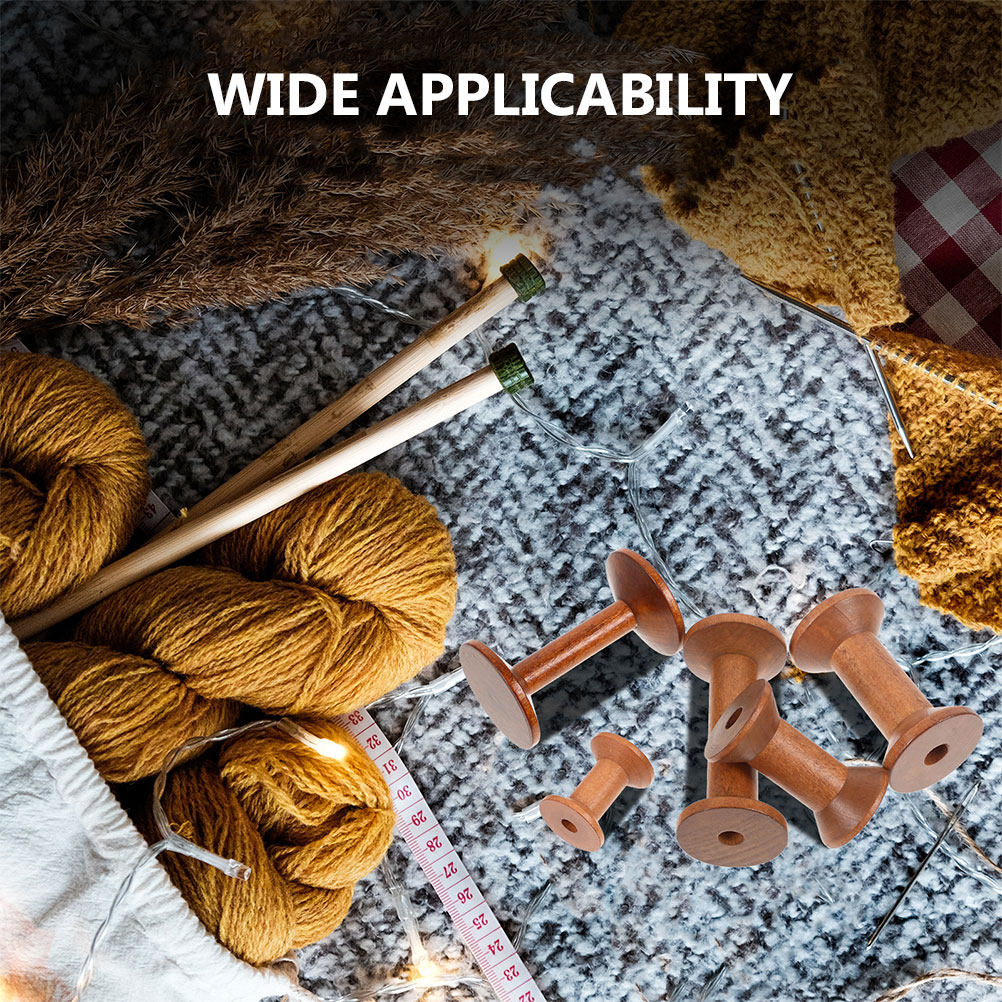 7 adet ahşap bobin seti yerden - Embroidery Thread incelemesi ve fiyatı