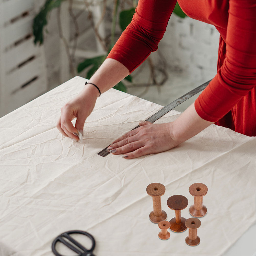 7 adet ahşap bobin seti yerden - Embroidery Thread incelemesi ve fiyatı