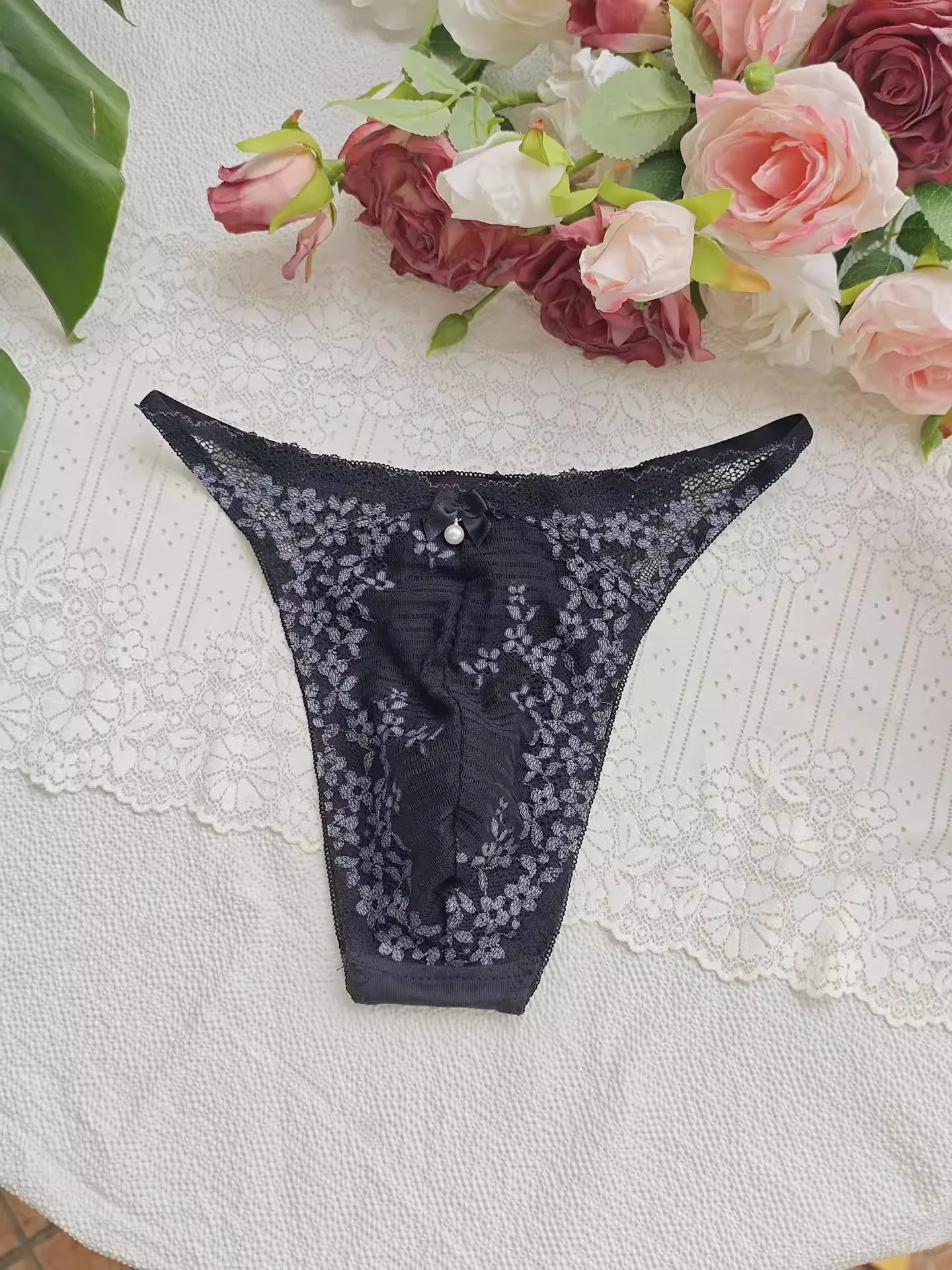Siyah Dantel Erkek T-İç Çamaşı - Embroidery Gift incelemesi ve fiyatı