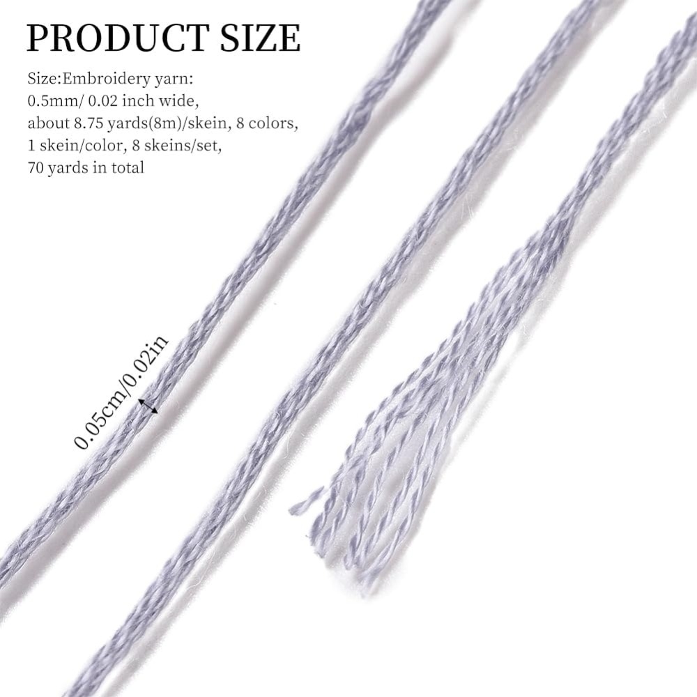 8 Skeins 70 Metre Gri Dostluk  - Embroidery Thread Yarn incelemesi ve fiyatı