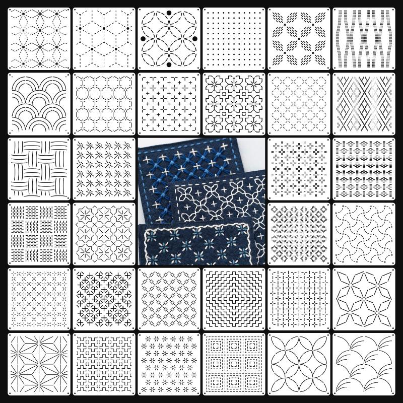 9/32 adet Sashiko Nakış Şablon - Embroidery Gift incelemesi ve fiyatı